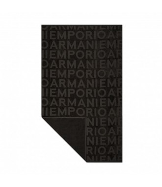EMPORIO ARMANI markowy ręcznik plażowo-kąpielowy BLACK