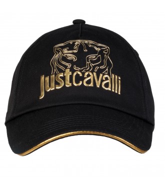 JUST CAVALLI włoska czapka z daszkiem GOLD