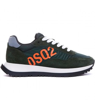 DSQUARED2 Running włoskie sneakersy buty GREEN