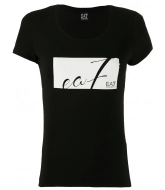 EMPORIO ARMANI EA7 markowy damski t-shirt BLACK