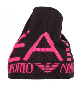 EMPORIO ARMANI EA7 damska markowa czapka BLACK/ROSE