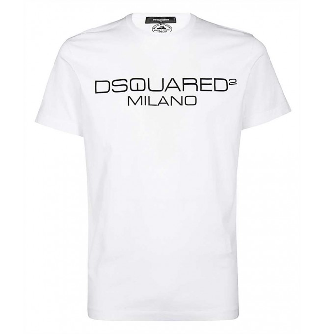 DSQUARED2 luksusowy włoski t-shirt koszulka BIANCO