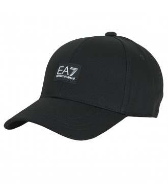 EMPORIO ARMANI EA7 efektowna czapka z daszkiem BLACK