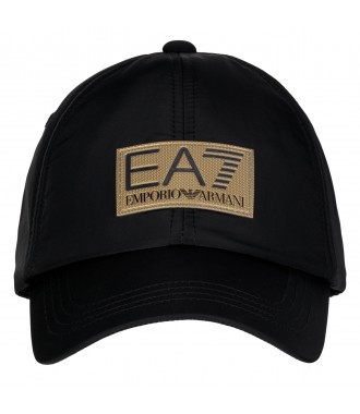 EMPORIO ARMANI EA7 efektowna czapka z daszkiem BLACK/GOLD 2022