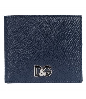 DOLCE&GABBANA luksusowy męski portfel bifold Blue/Black