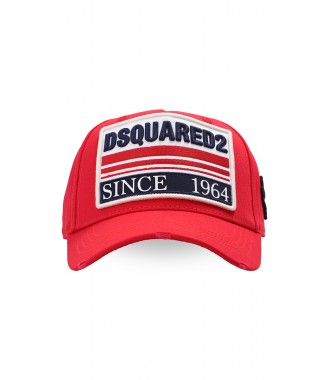 DSQUARED2 włoska czapka z daszkiem RED