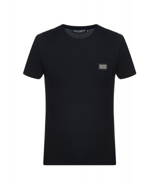 DOLCE&GABBANA luksusowy męski t-shirt BLACK Italy -50%