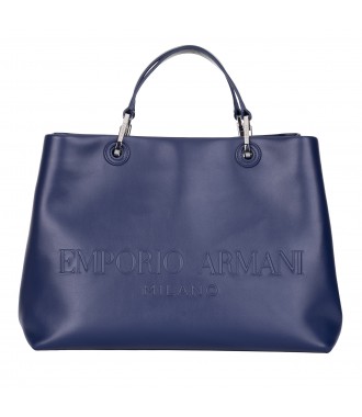 EMPORIO ARMANI luksusowa torebka SHOPPER bag NAVY