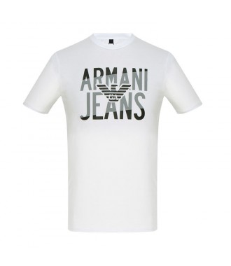 ARMANI JEANS markowy włoski t-shirt WHITE NOWOŚĆ