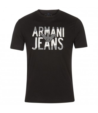 ARMANI JEANS stylowy męski t-shirt BLACK Nowość