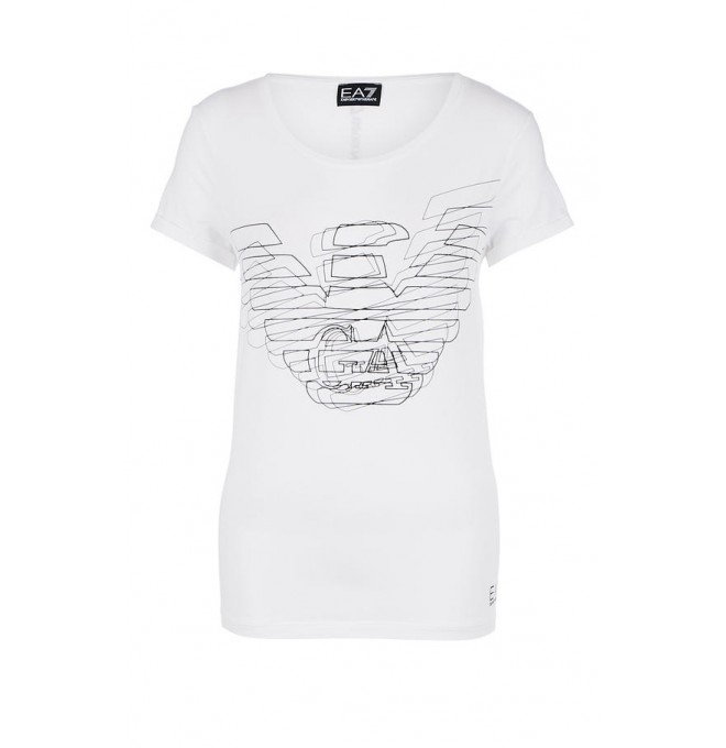 EMPORIO ARMANI EA7 markowy damski t-shirt WHITE